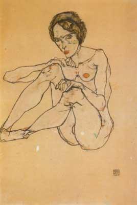Egon Schiele Nude Woman (mk12) Sweden oil painting art